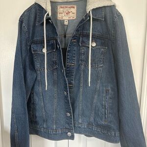 True Religion Brand Jean Trucker Hoodie Jacket